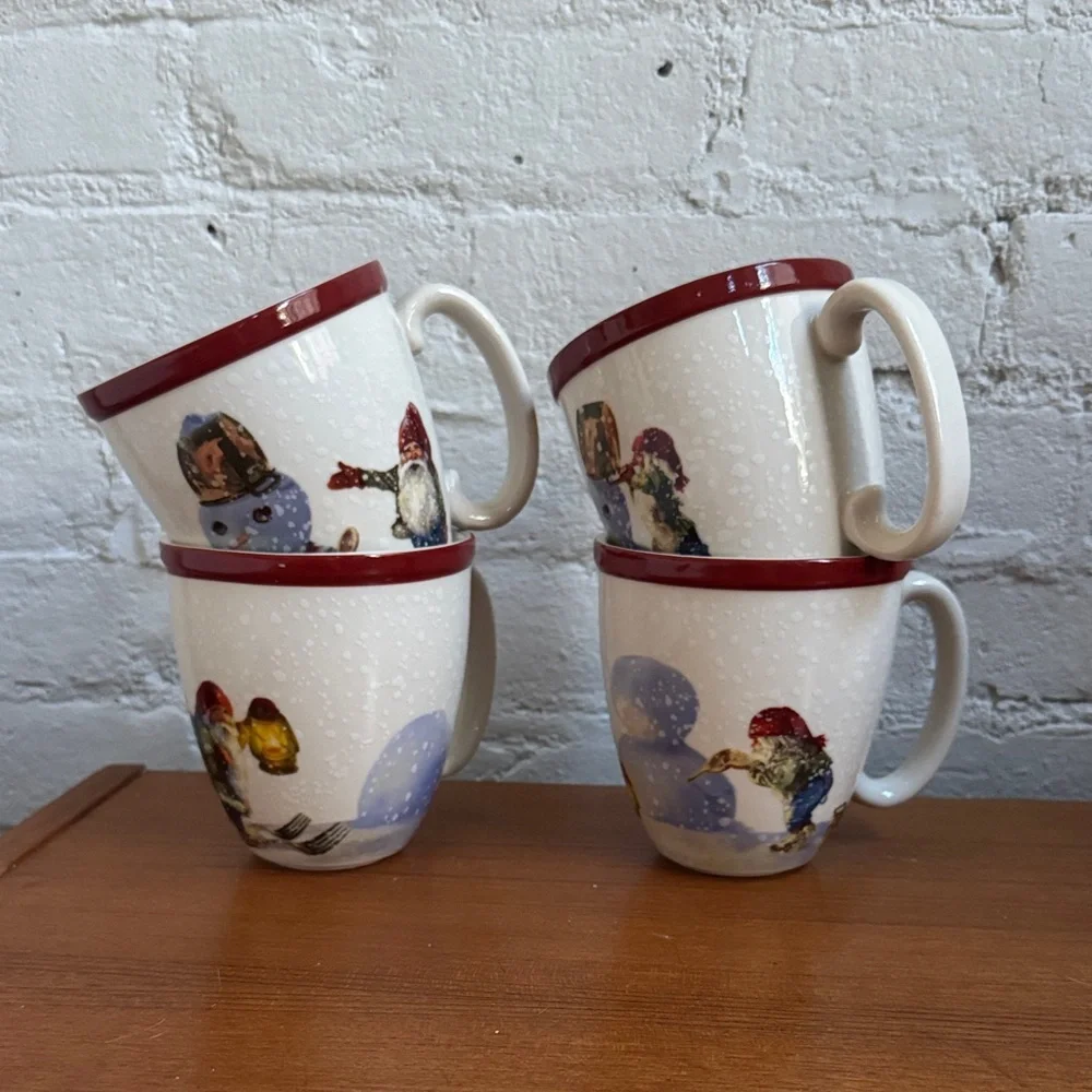 Vintage Williams Sonoma ‘Nordic Elf’ Mug Set EUC